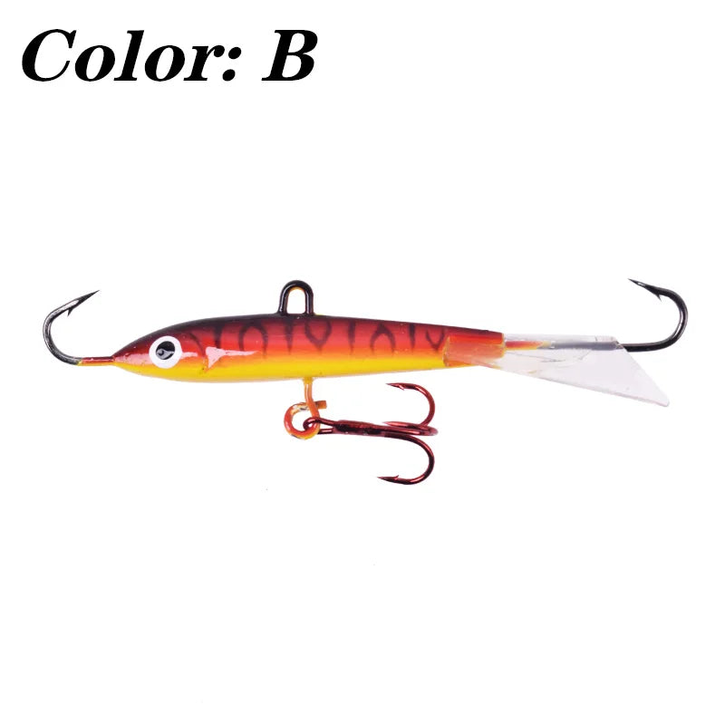 1Pcs 82mm 18g Quality Winter Ice Jig Fishing Lure VIB Artificial Fake Bait Leurre Balancer For Fishing Carp Pike Perch Tackle