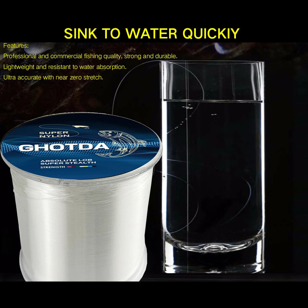 GHOTDA 500M Nylon Fishing Line Japanese Durable Monofilament Rock Sea Fishing Line