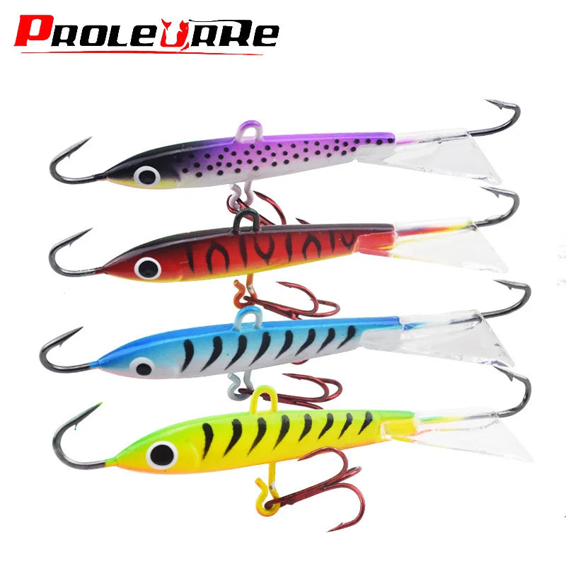 1Pcs 82mm 18g Quality Winter Ice Jig Fishing Lure VIB Artificial Fake Bait Leurre Balancer For Fishing Carp Pike Perch Tackle