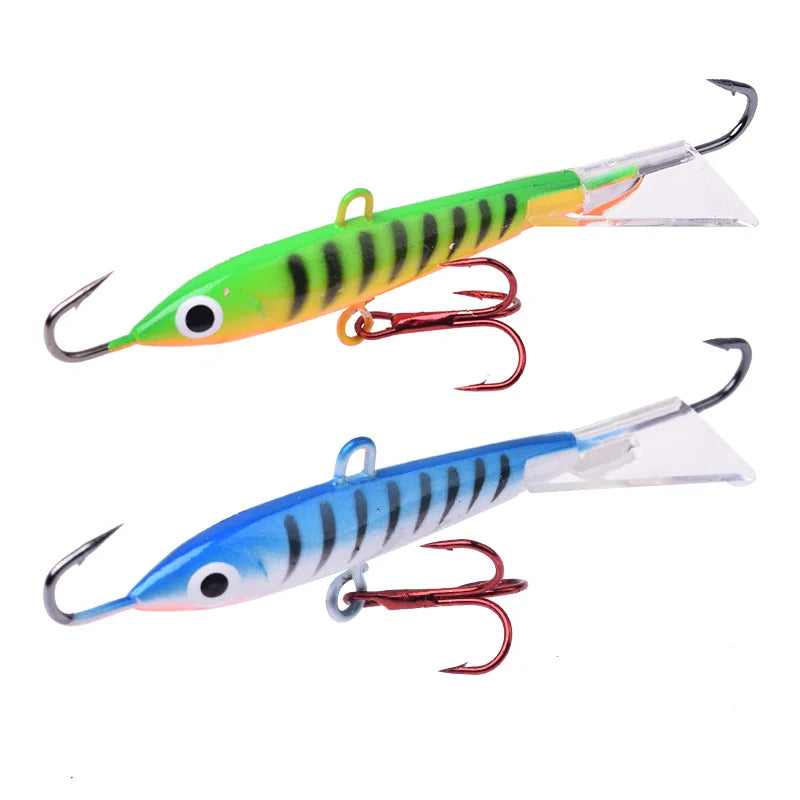 1Pcs 82mm 18g Quality Winter Ice Jig Fishing Lure VIB Artificial Fake Bait Leurre Balancer For Fishing Carp Pike Perch Tackle