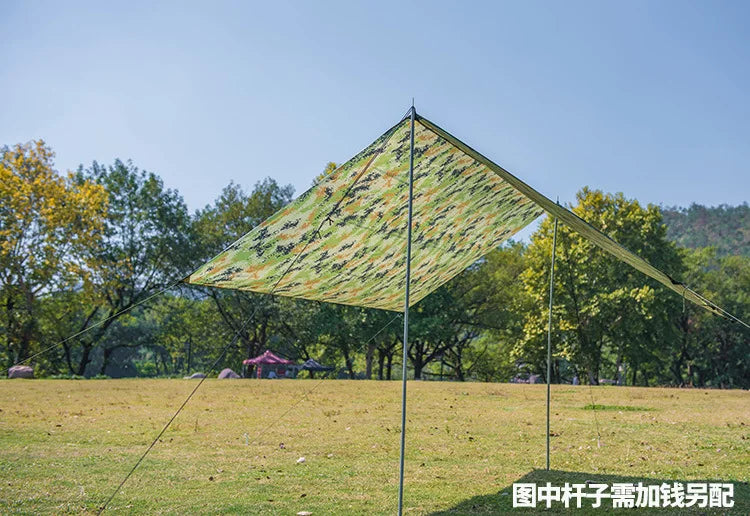 3x3m Awning Waterproof Tarp Tent Shade Ultralight Garden Canopy Sunshade Outdoor Camping Hammock Rain Fly Beach Sun Shelter