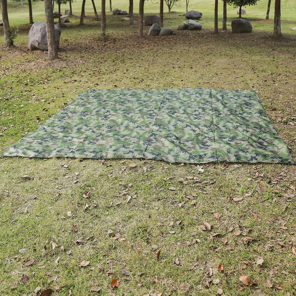 3x3m Awning Waterproof Tarp Tent Shade Ultralight Garden Canopy Sunshade Outdoor Camping Hammock Rain Fly Beach Sun Shelter