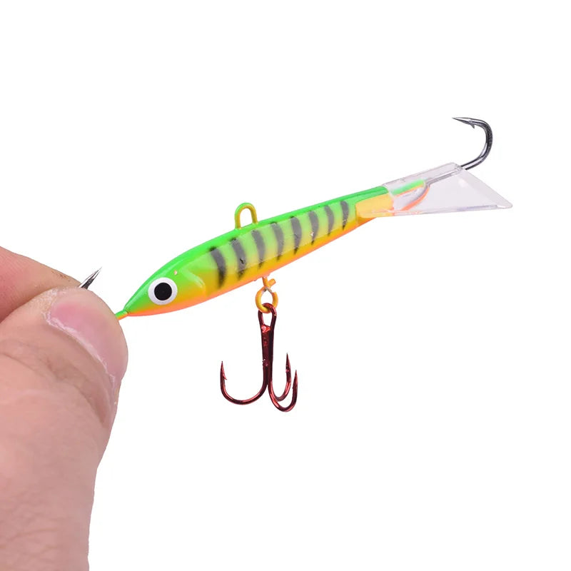 1Pcs 82mm 18g Quality Winter Ice Jig Fishing Lure VIB Artificial Fake Bait Leurre Balancer For Fishing Carp Pike Perch Tackle