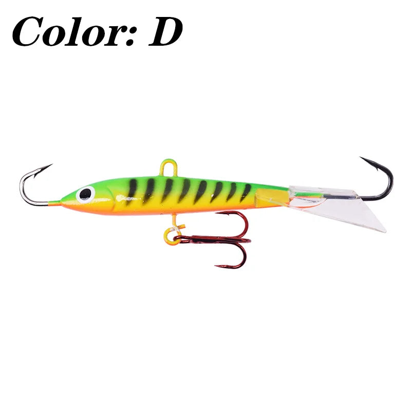 1Pcs 82mm 18g Quality Winter Ice Jig Fishing Lure VIB Artificial Fake Bait Leurre Balancer For Fishing Carp Pike Perch Tackle