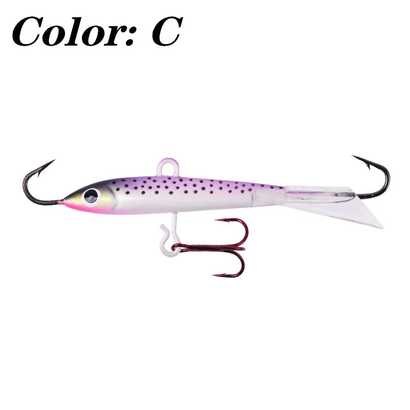 1Pcs 82mm 18g Quality Winter Ice Jig Fishing Lure VIB Artificial Fake Bait Leurre Balancer For Fishing Carp Pike Perch Tackle