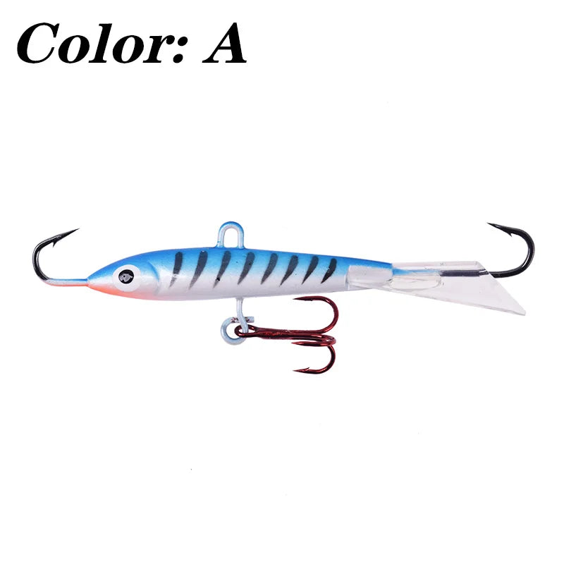1Pcs 82mm 18g Quality Winter Ice Jig Fishing Lure VIB Artificial Fake Bait Leurre Balancer For Fishing Carp Pike Perch Tackle