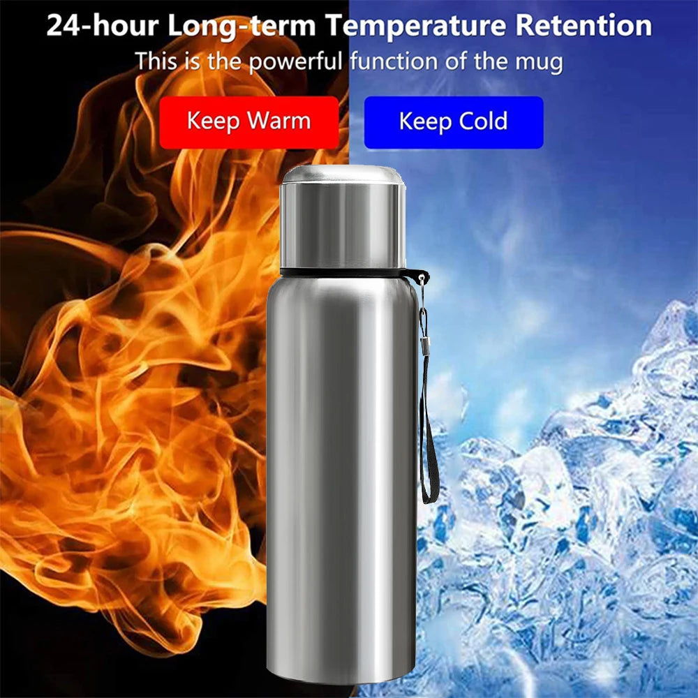 600-1500ml 316 Stainless Steel Thermos Bottle LED Temperature Display Thermal Mug Vacuum Flask Water Bottle For Outdoor Camping