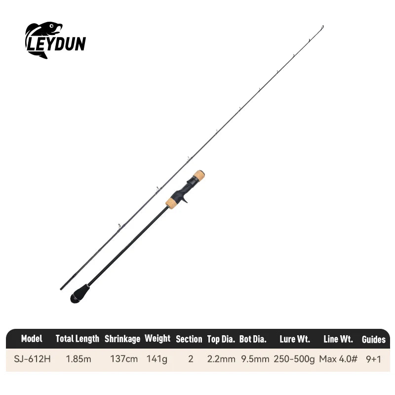 LEYDUN Rang’s SJ Slow Jigging Fishing Rods ML M MH H 1.85m Saltwater Boat Casting Rod High Carbon Sea Boat Pole light Rod