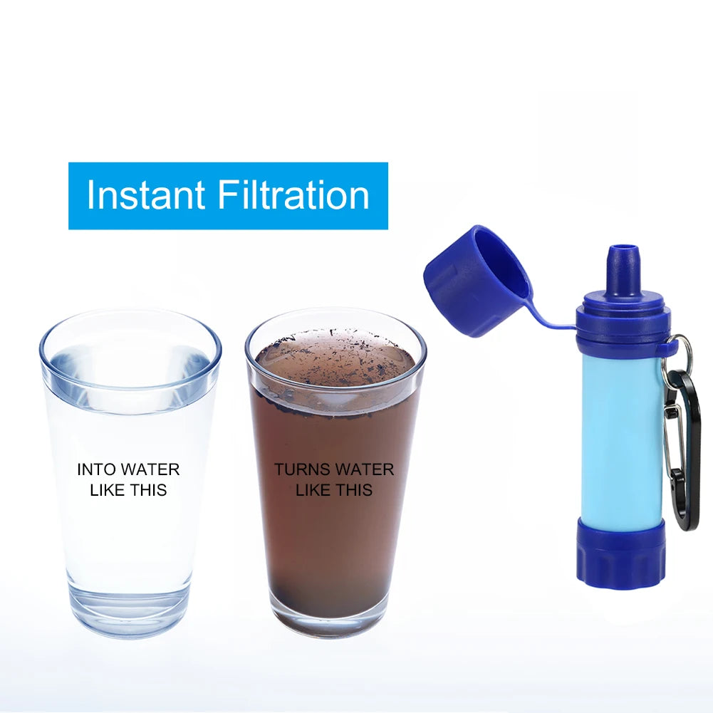 Personal Wild Life Emergency Water Filtering Tools Survival Water Purifier Straw