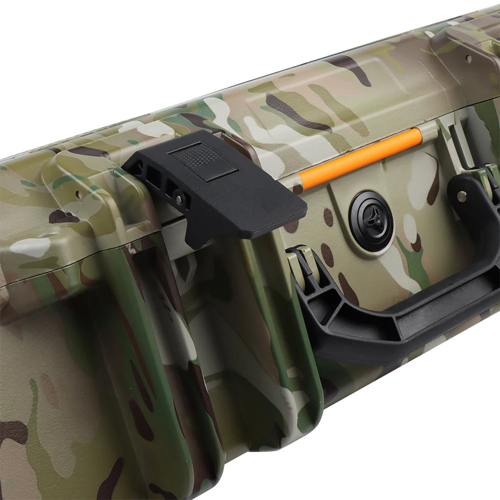 Outdoor Storm Safety Case 36.6in Camping Hunting Shooting Tactical Rifle Tooling Sponge Box Shockproof Anti-theft with Wheels