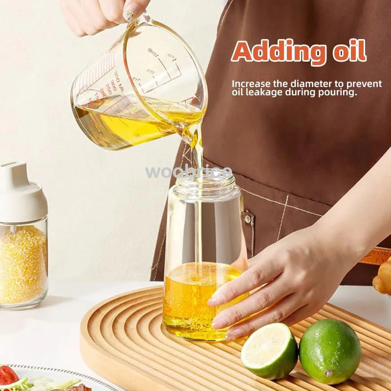2in1 Kitchen Spray Oil Dispenser 500ml Oil Sprayer Polisher for Air Fryer Salad Grilling Roasting Cooking Kitchen Acceesories