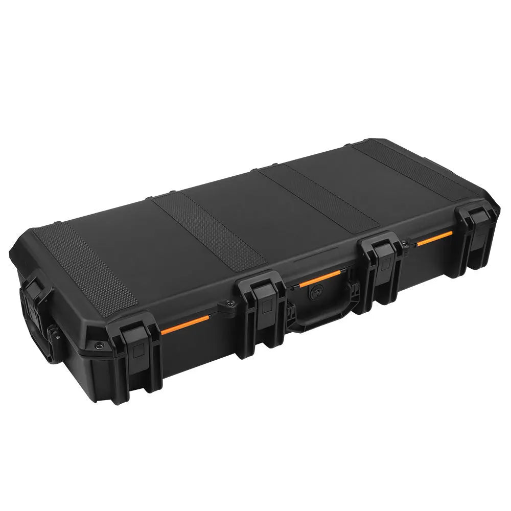 Outdoor Storm Safety Case 36.6in Camping Hunting Shooting Tactical Rifle Tooling Sponge Box Shockproof Anti-theft with Wheels