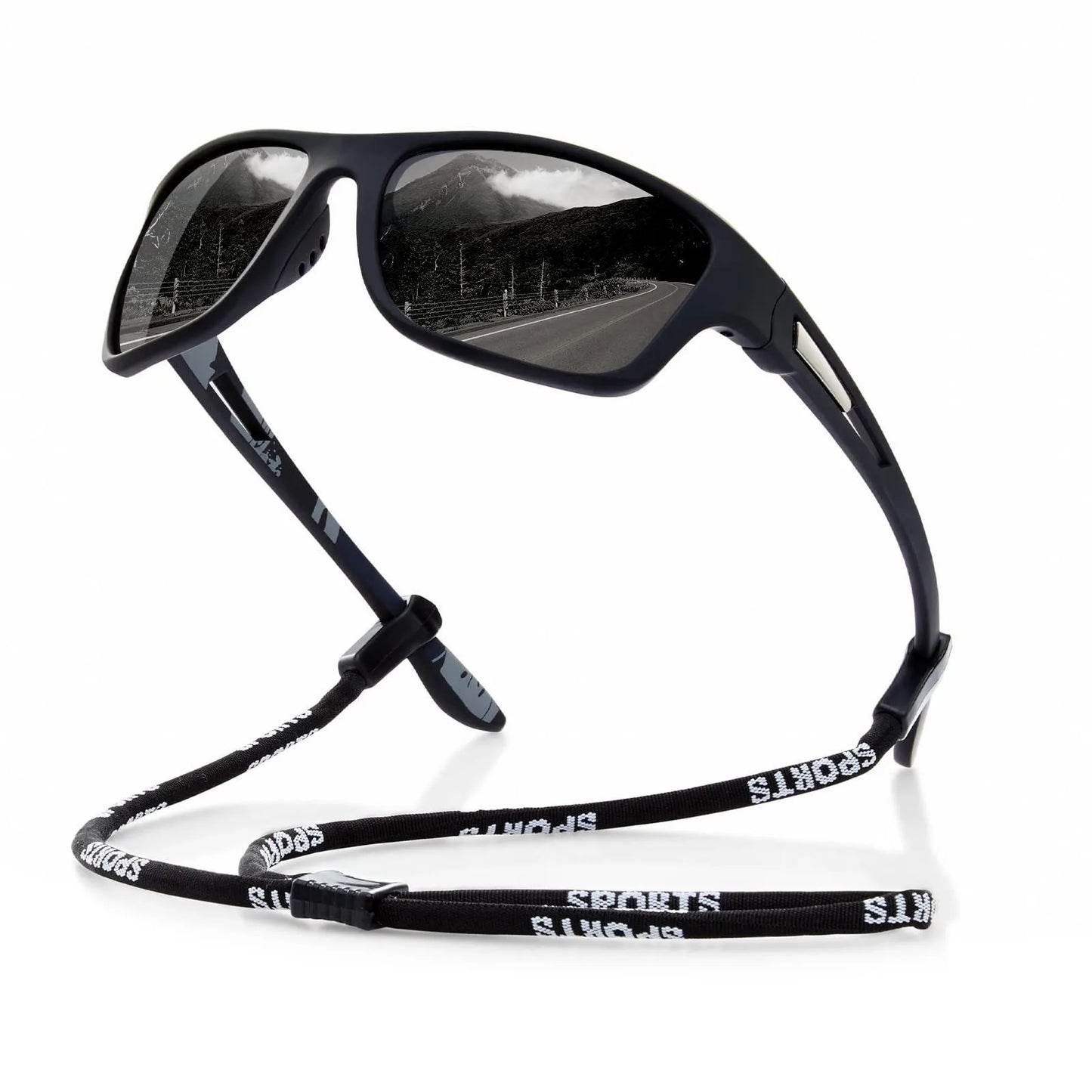 1pc Stylish Sports Sunglasses For Men & Women Outdoor Cycling Driving Fishing Polarized Fashion Glasses, Comes With Strap