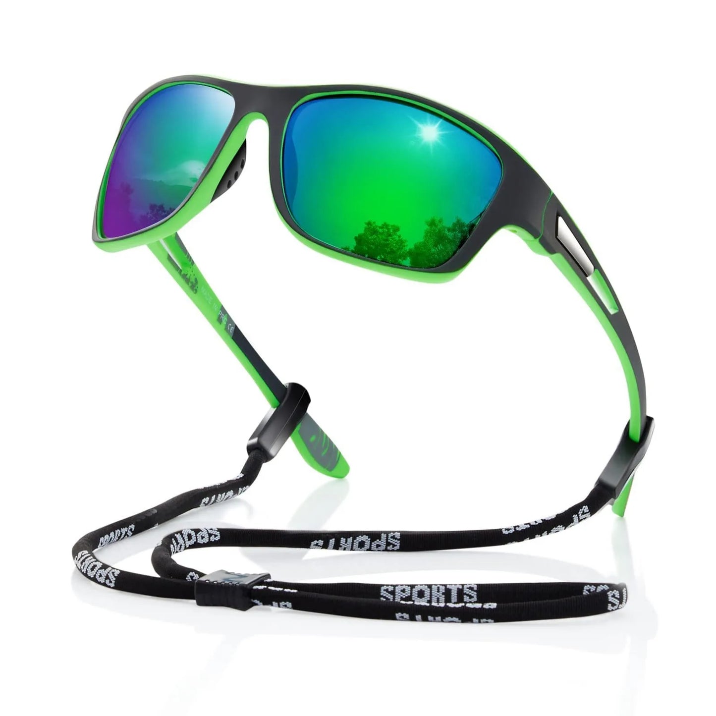 1pc Stylish Sports Sunglasses For Men & Women Outdoor Cycling Driving Fishing Polarized Fashion Glasses, Comes With Strap