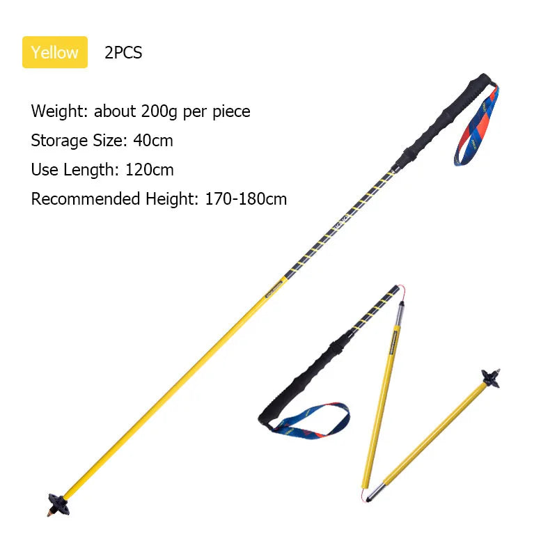 AONIJIE E4202 Lightweight Folding Collapsible Quick Lock Cross-country Trekking Pole Aluminium Alloy Walking Stick Hiking Trail