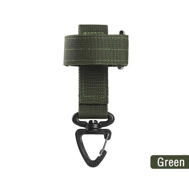 Mountaineering Buckle Outdoor Keychain Gear Clip Keeper Pouch Belt Keychain Gloves Rope Holder Military Hook Camping