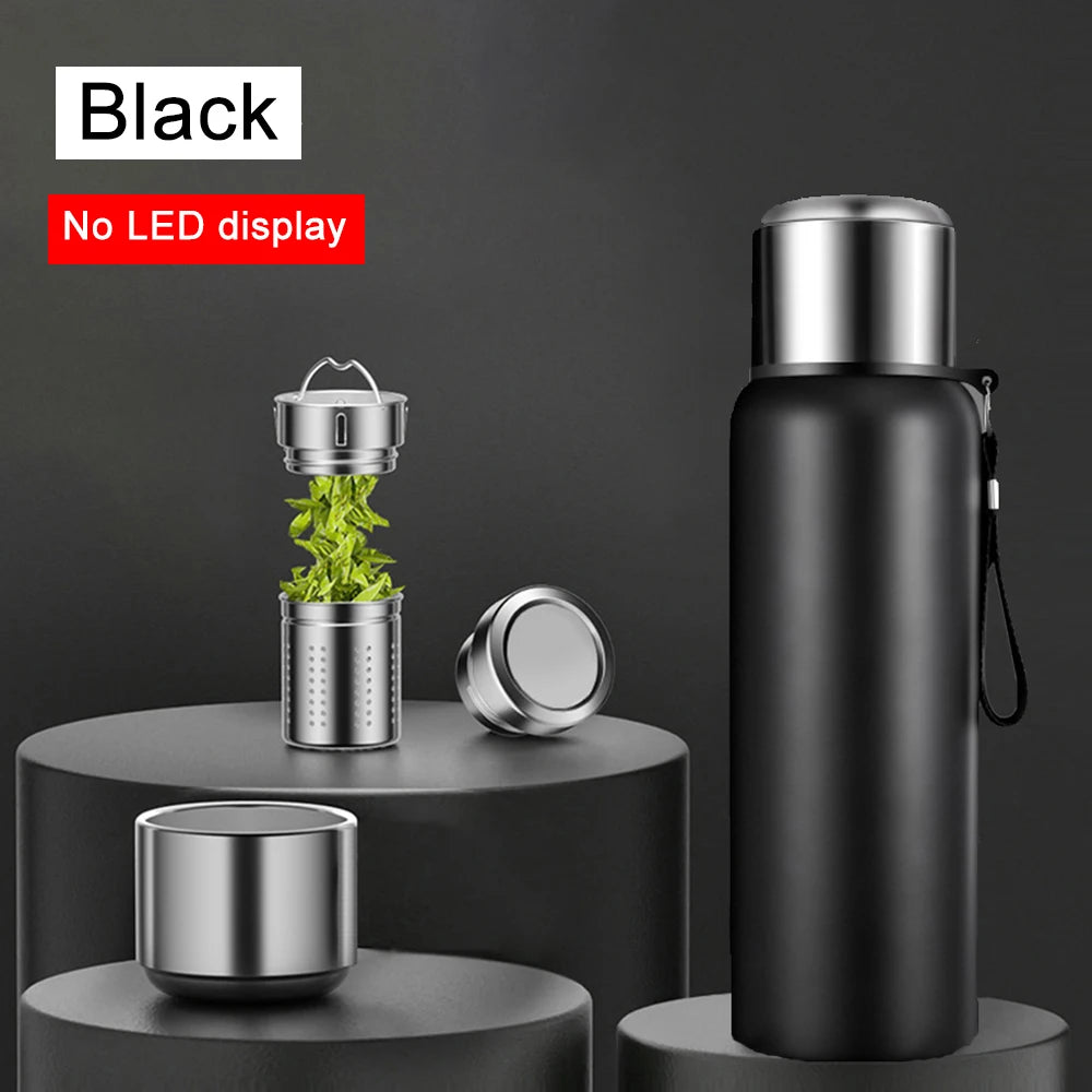 600-1500ml 316 Stainless Steel Thermos Bottle LED Temperature Display Thermal Mug Vacuum Flask Water Bottle For Outdoor Camping