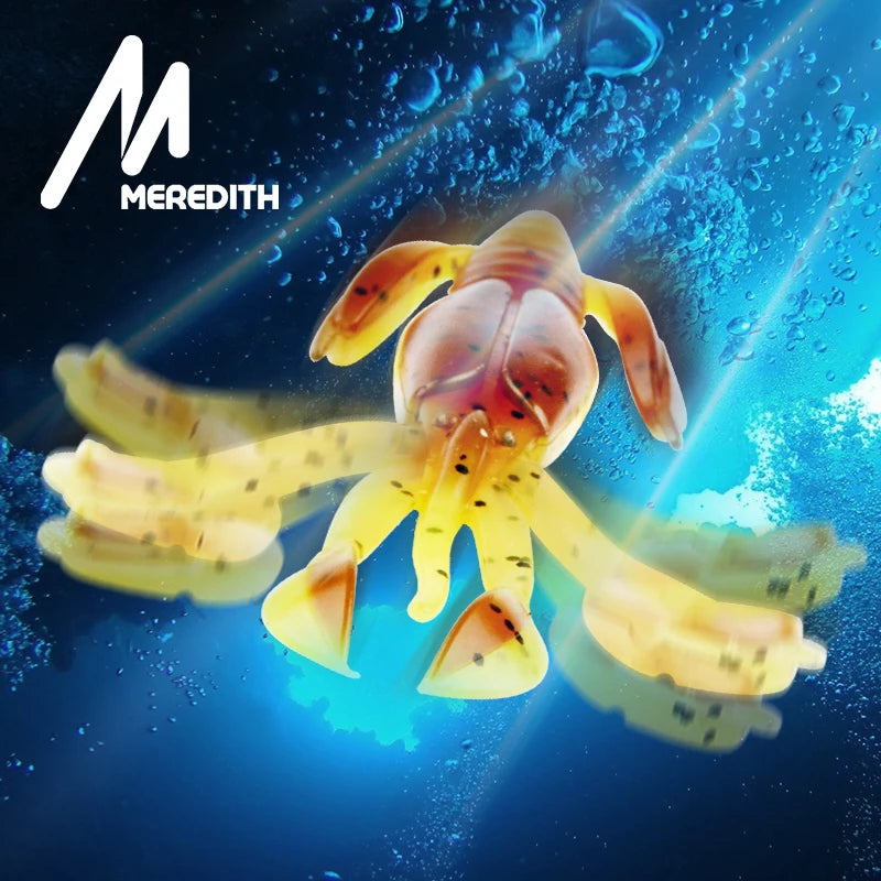 MEREDITH Crazy Flapper Fishing Lures Soft Lure Fishing Lure 70mm/10pcs Soft Silicone Baits Shrimp Bass Peche Gear Fishing Tackle