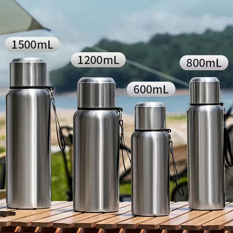 600-1500ml 316 Stainless Steel Thermos Bottle LED Temperature Display Thermal Mug Vacuum Flask Water Bottle For Outdoor Camping