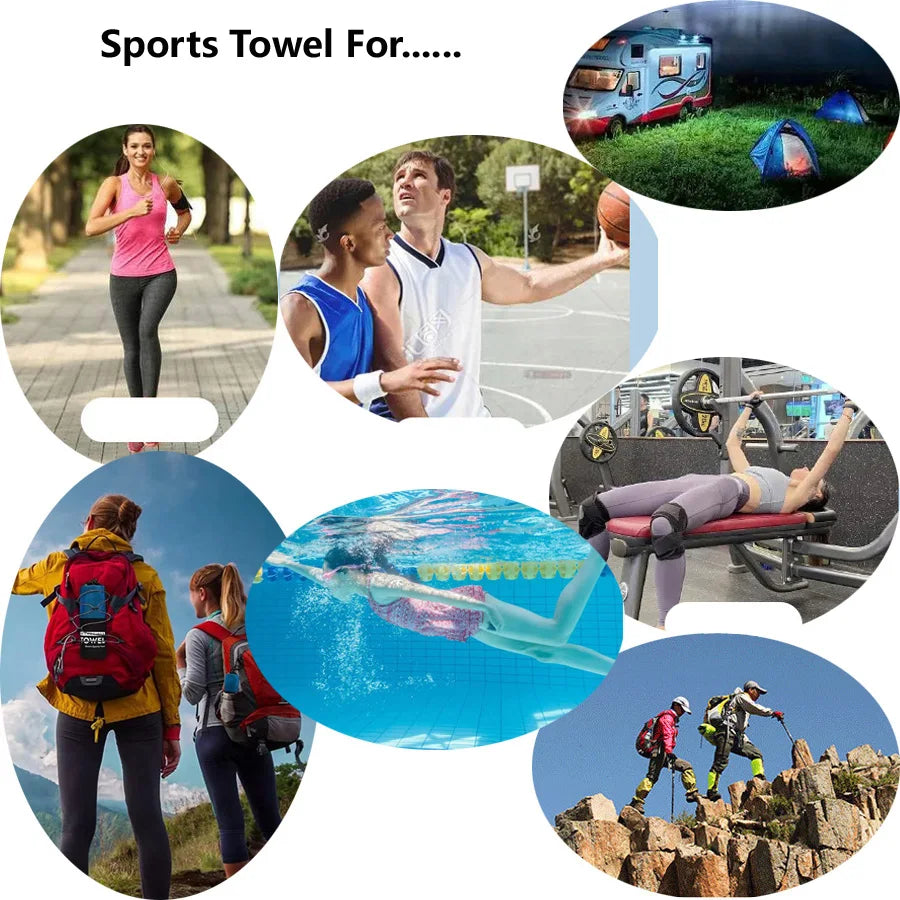 Quick-Drying Camping Hiking Towel 40x80CM Basketball Yoga Gym Fitness Outdoor Riding Running Workout Beach Sports Towels