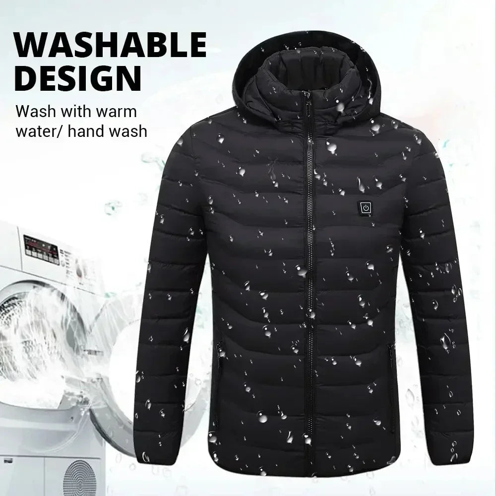 Men 21 Areas Heated Jacket USB Electric Heating Vest For women Winter Outdoor Warm Thermal Coat Parka Jacket NEW Cotton jacket
