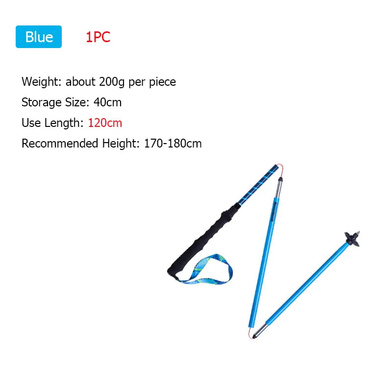 AONIJIE E4202 Lightweight Folding Collapsible Quick Lock Cross-country Trekking Pole Aluminium Alloy Walking Stick Hiking Trail