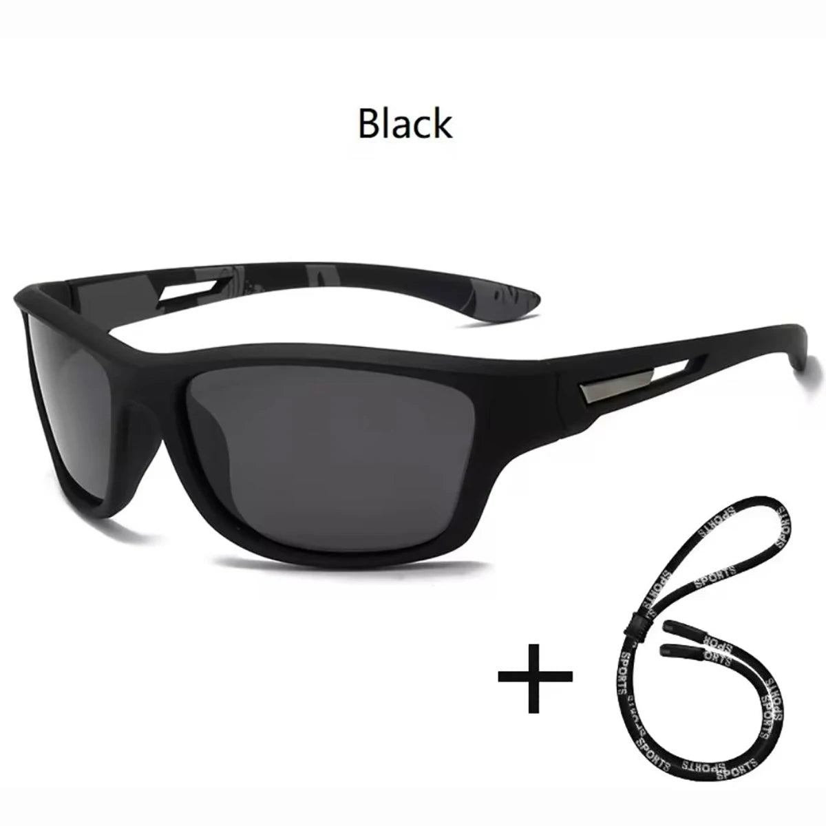 1pc Stylish Sports Sunglasses For Men & Women Outdoor Cycling Driving Fishing Polarized Fashion Glasses, Comes With Strap