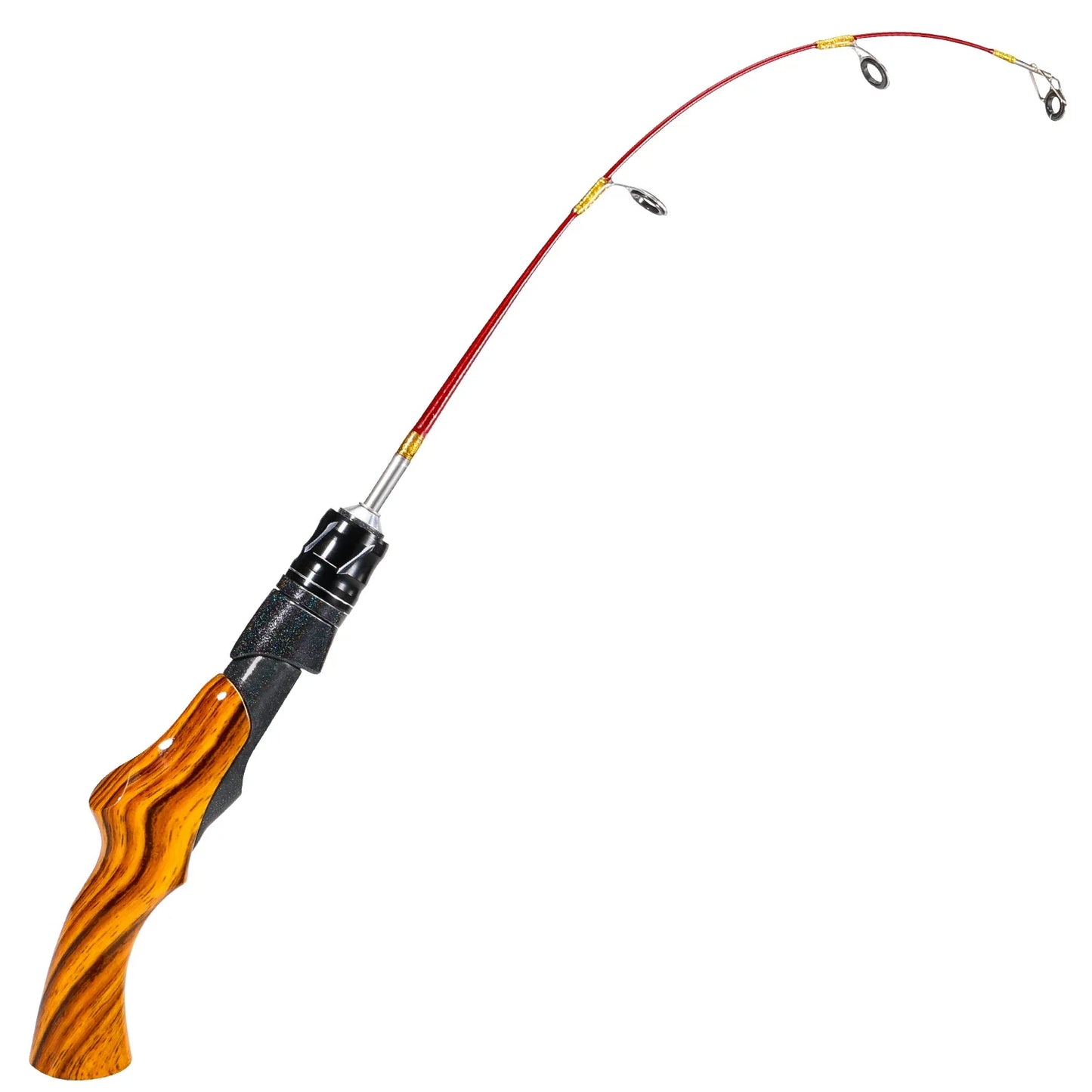 Sougayilang Ice Fishing Rod Portable Carbon Fiber River Shrimp Carp Fishing Pole 50CM Mini 2 Sections Winter Fishing Rod Pesca