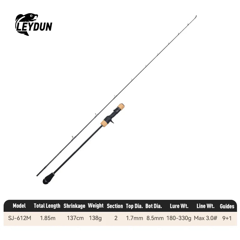 LEYDUN Rang’s SJ Slow Jigging Fishing Rods ML M MH H 1.85m Saltwater Boat Casting Rod High Carbon Sea Boat Pole light Rod
