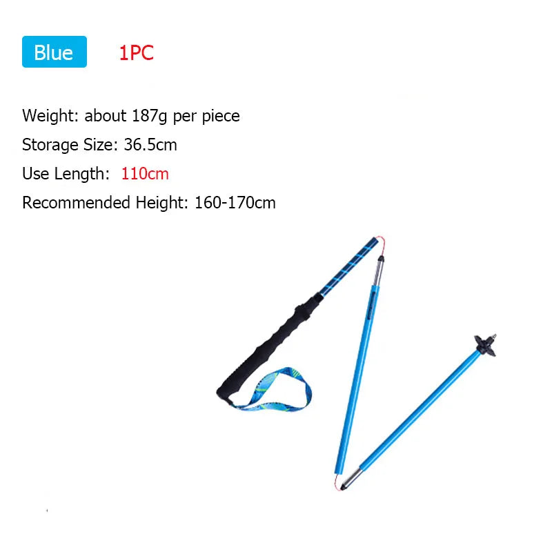 AONIJIE E4202 Lightweight Folding Collapsible Quick Lock Cross-country Trekking Pole Aluminium Alloy Walking Stick Hiking Trail