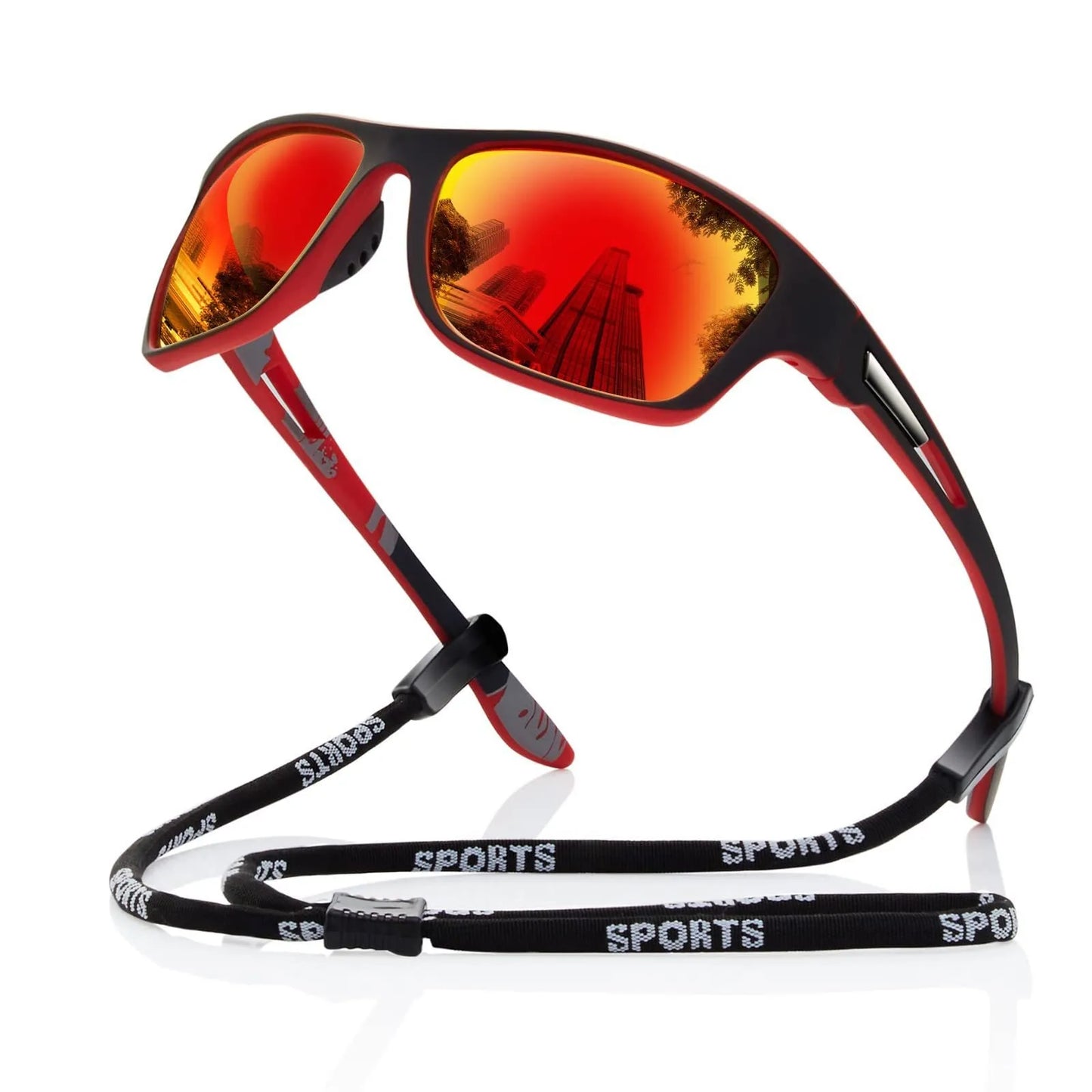 1pc Stylish Sports Sunglasses For Men & Women Outdoor Cycling Driving Fishing Polarized Fashion Glasses, Comes With Strap