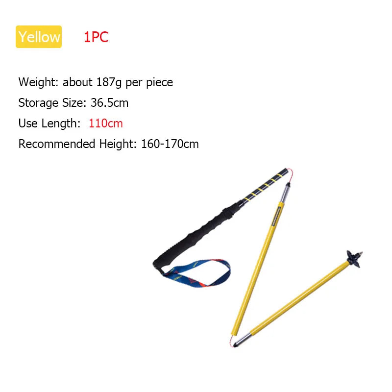 AONIJIE E4202 Lightweight Folding Collapsible Quick Lock Cross-country Trekking Pole Aluminium Alloy Walking Stick Hiking Trail