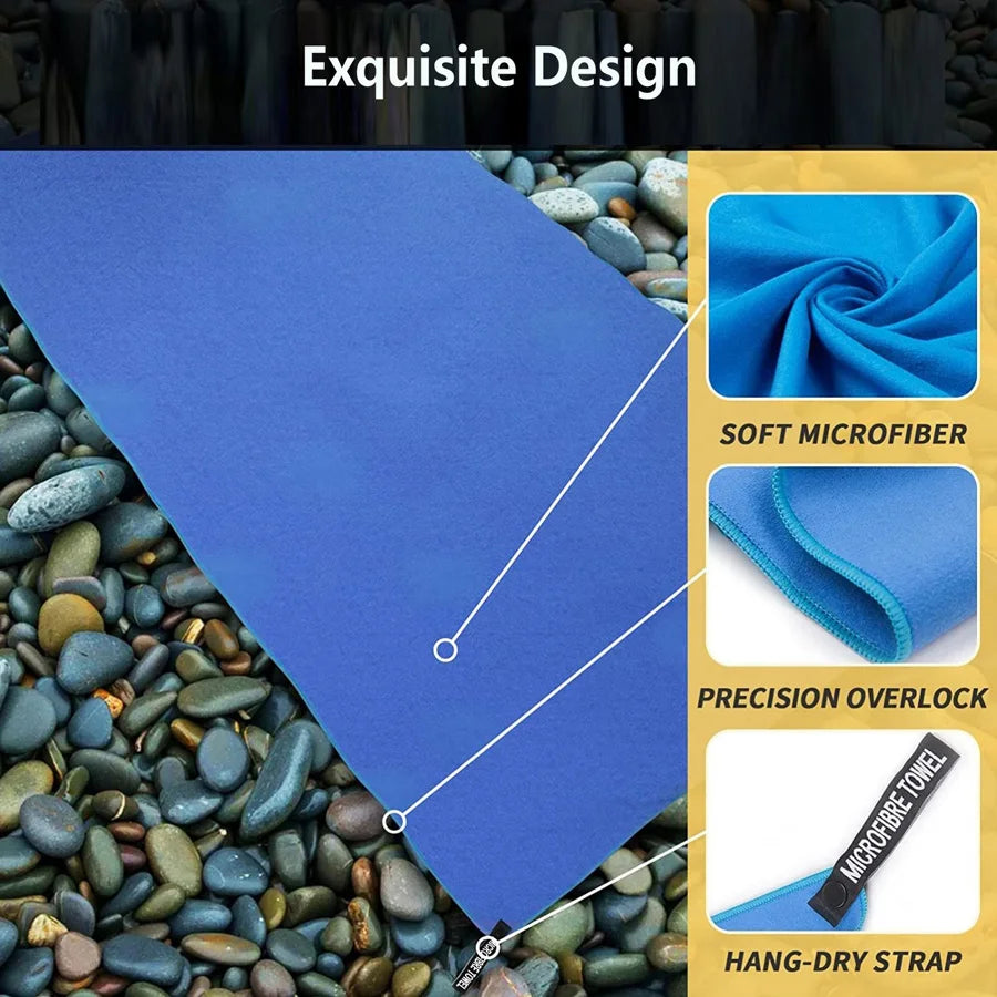 Quick-Drying Camping Hiking Towel 40x80CM Basketball Yoga Gym Fitness Outdoor Riding Running Workout Beach Sports Towels