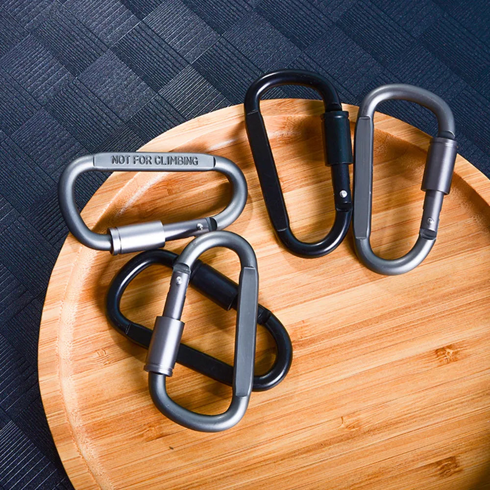 4PCS Carabiner Set For Key Camping Survival EDC Outdoor Keychain Clip  Alloy Aluminum Tactical Caribiner Hook Karabiners