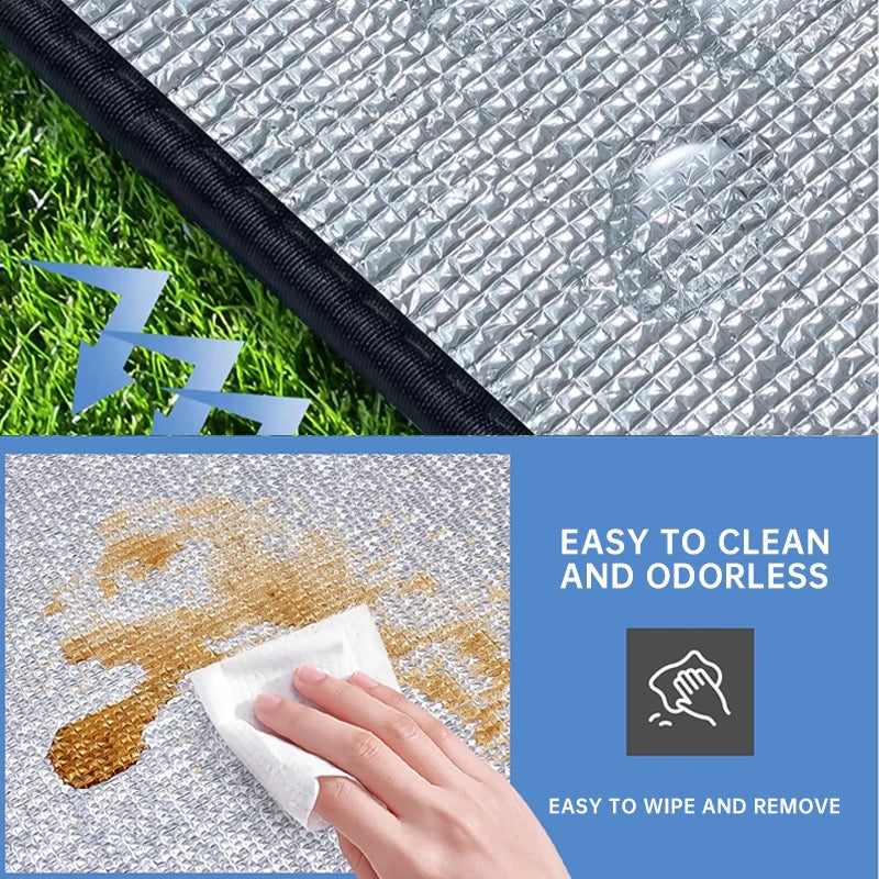 Outdoor Waterproof Mat Double-sided Aluminum Film Floor Mat Waterproof and Antifouling Camping Tent Mat Beach Sand Mat