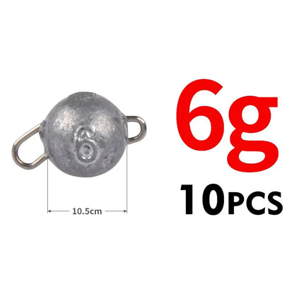 Hook Aggravated Jig Head 2g 4g 6g Deep Water Bullet Weight Soft Lure Baits Fishing Pendant Fishing Tackle