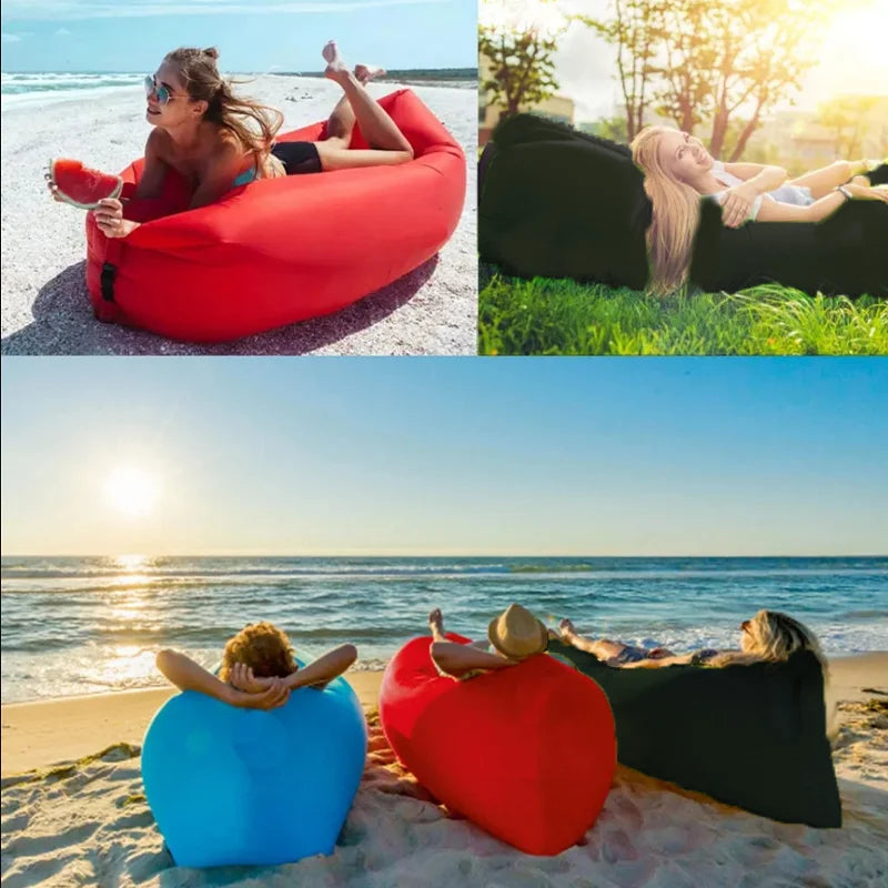 Air sofa chair Portable camping beach inflatable sofa inflatable sofa cushion suitable for outdoor camping hiking beach hiking