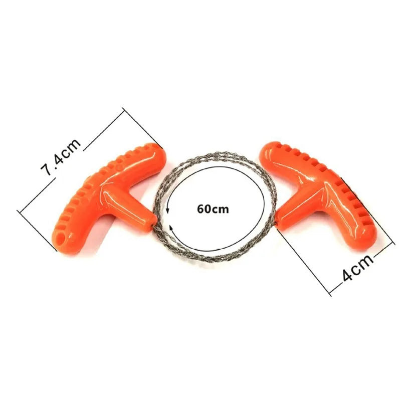 Manual Hand Steel Rope Chain Saw Portable Travel Emergency Survival Tools Steel Wire Kits Hiking Outdoor Camping Equipments Gear
