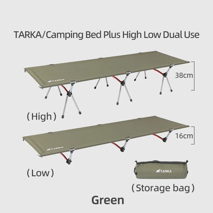 TARKA Portable Camping Cot Lightweight Collapsible Sleeping Bed Tourist Hiking Backpacking Foldable Tent Bed Outdoor Single Beds