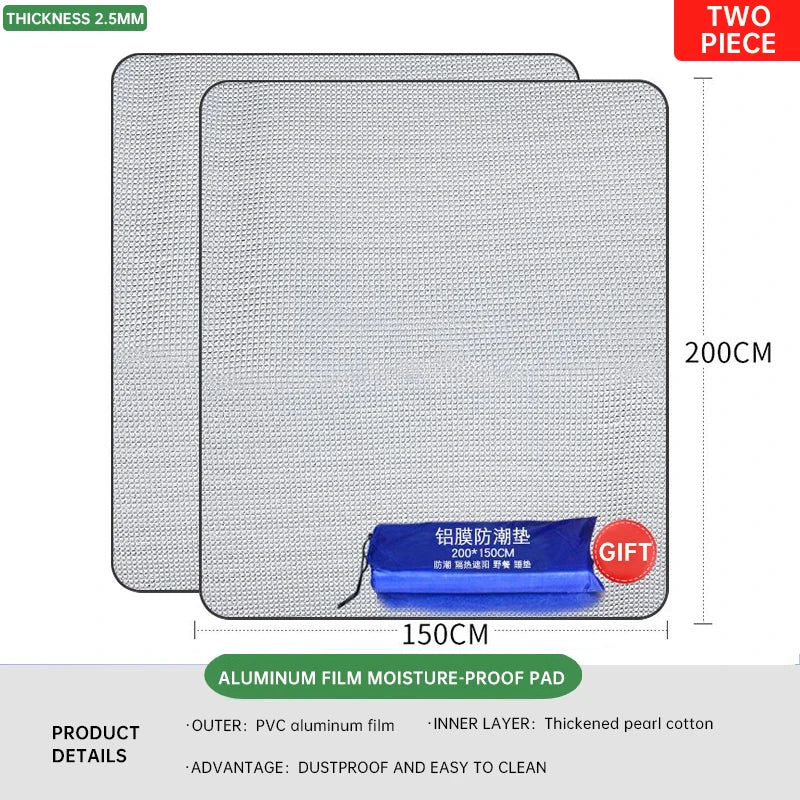 Outdoor Waterproof Mat Double-sided Aluminum Film Floor Mat Waterproof and Antifouling Camping Tent Mat Beach Sand Mat