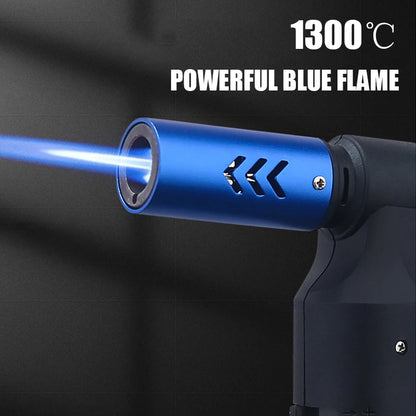 Honest Strong Windproof Blue Flame Cigar Adjustment  Spray Gun 1300 ° Outdoor Camping Stylish Torch Lighter Gadgets