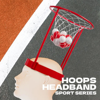 2 Pack Head Hoop Basketball Party Game For Kids And Adults Carnival Game Adjustable Basketball Net Headband With 20 Balls
