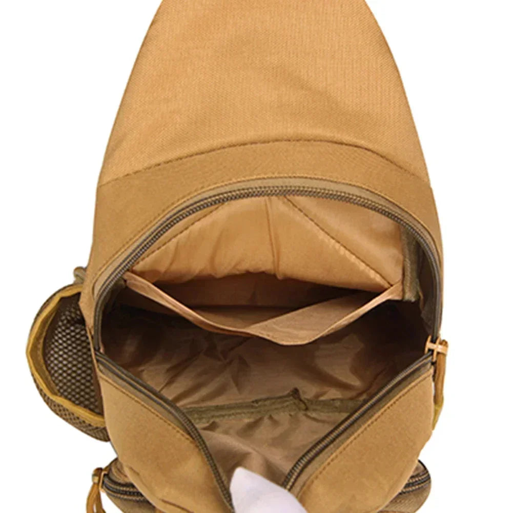 Small Outdoor Tactical Camouflage Kettle Chest Bag molle pouch  Hiking Backpack  Nylon Hunting Fishing Camo Hiking Shoulder Bag