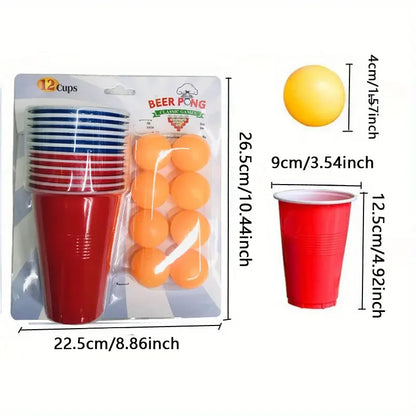 AIUAZA Drinking games with cups and balls, table tennis games, bar supplies, outdoor entertainment games, party games