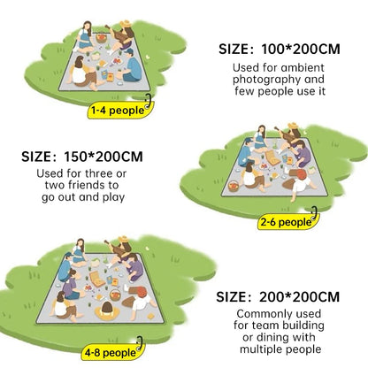 Outdoor Waterproof Mat Double-sided Aluminum Film Floor Mat Waterproof and Antifouling Camping Tent Mat Beach Sand Mat