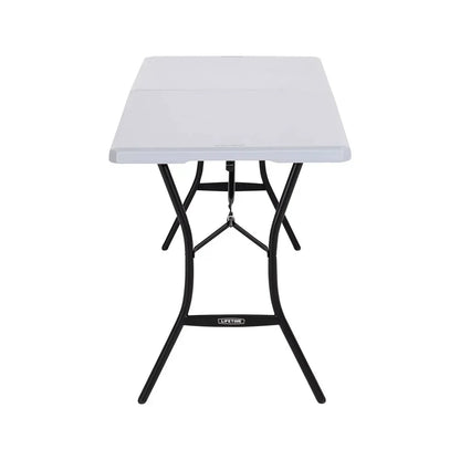 Furniture Free Shipping Portable Foldable Table 5-Foot Fold-in-Half Table Gray Portable Folding Tables Furnitures Camping desk