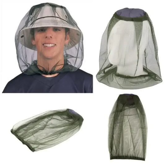 Travel Camping Protector Camping Equipment Outdoor Anti Mosquito Bug Bee Insect Mesh Hat Head Survival Face Protect Net Cover