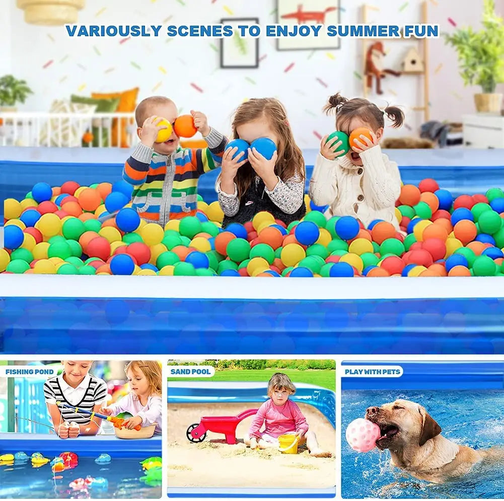 2m/2.6m Large Inflatable Swimming Pool Adults Kids Pools Bathing Tub Summer Outdoor Indoor Bathtub Water Pool Family Party Toys