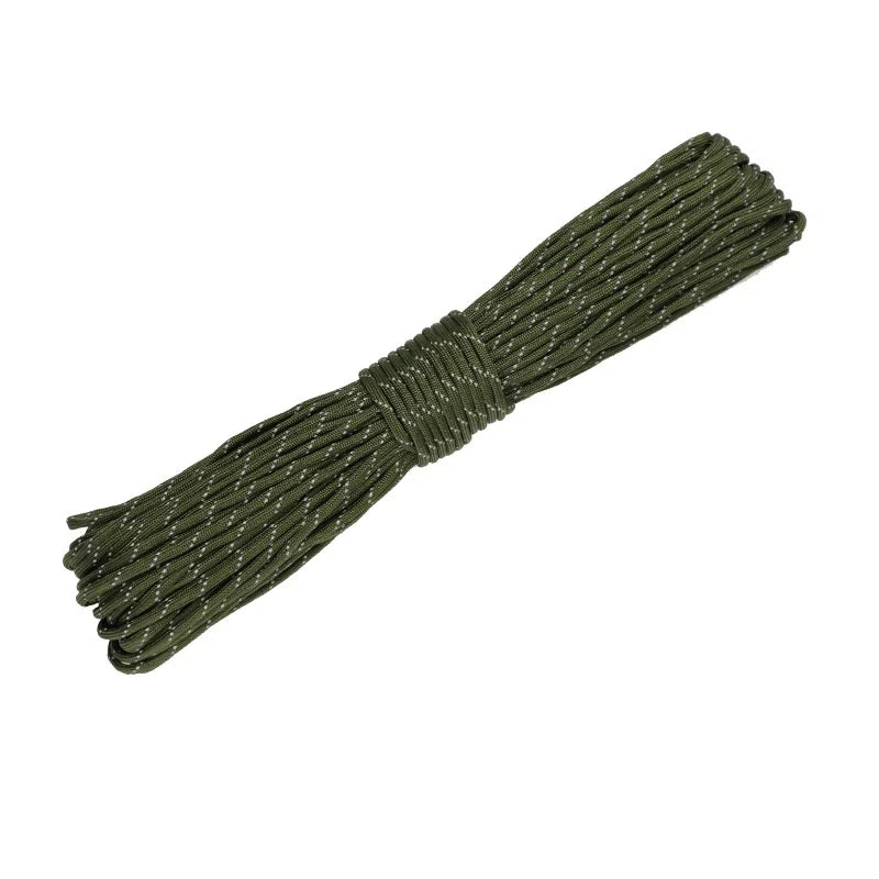 Reflective Paracord 550 Military 7 Strand Rope Tactical Parachute Cord Camping Tent Rope Warning Line Lanyard DIY Bracelet