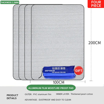 Outdoor Waterproof Mat Double-sided Aluminum Film Floor Mat Waterproof and Antifouling Camping Tent Mat Beach Sand Mat